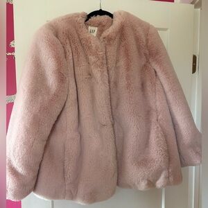 GAP Blush Faux Fur Jacket